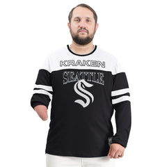 Seattle Kraken G-III Sports by Carl Banks Adaptive Wear Outlast Durene Long-Sleeve T-Shirt - Black T-shirts
