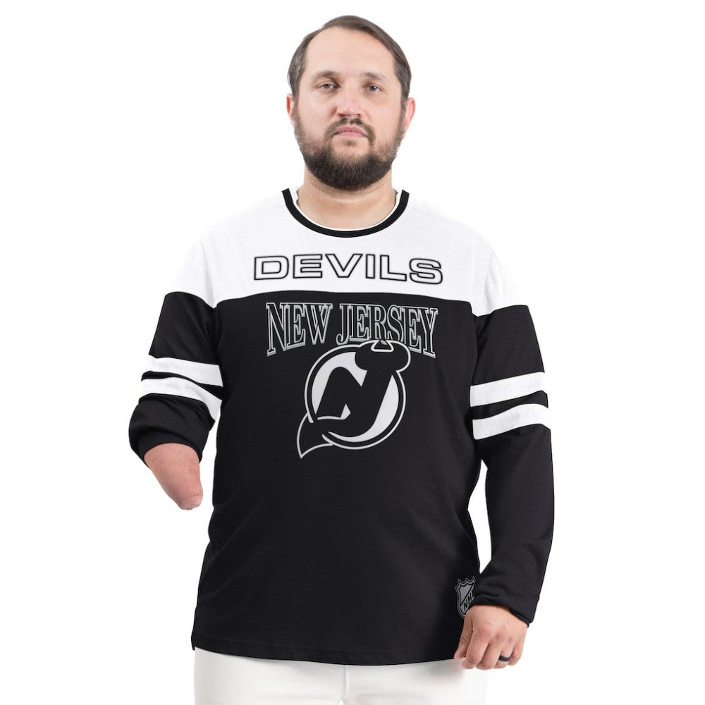 New Jersey Devils G-III Sports by Carl Banks Adaptive Wear Outlast Durene Long-Sleeve T-Shirt - Black T-shirts