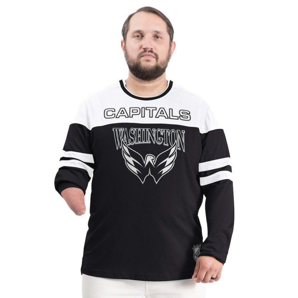 Washington Capitals G-III Sports by Carl Banks Adaptive Wear Outlast Durene Long-Sleeve T-Shirt - Black T-shirts