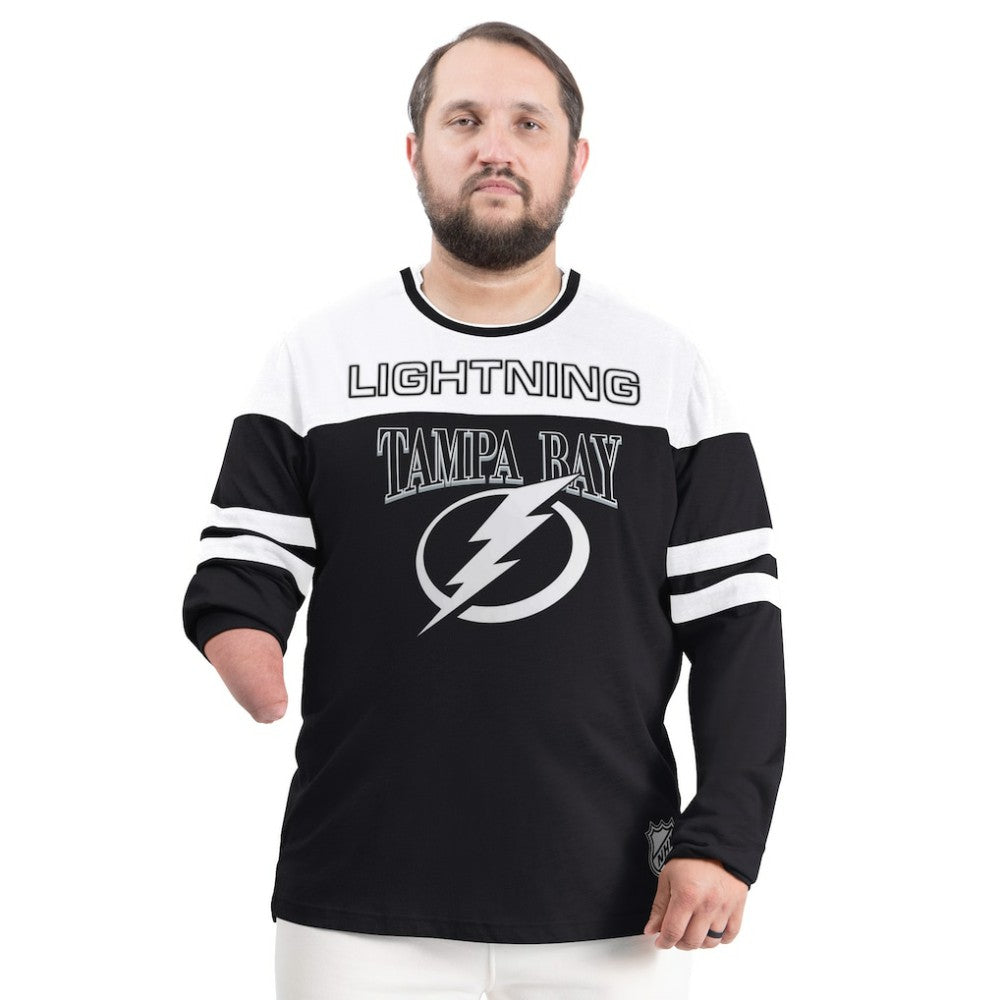 Tampa Bay Lightning G-III Sports by Carl Banks Adaptive Wear Outlast Durene Long-Sleeve T-Shirt - Black T-shirts