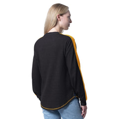 Pittsburgh Penguins G-III 4Her by Carl Banks Women's Advantage Thermal Long-Sleeve Tri-Blend T-Shirt - Black T-shirts