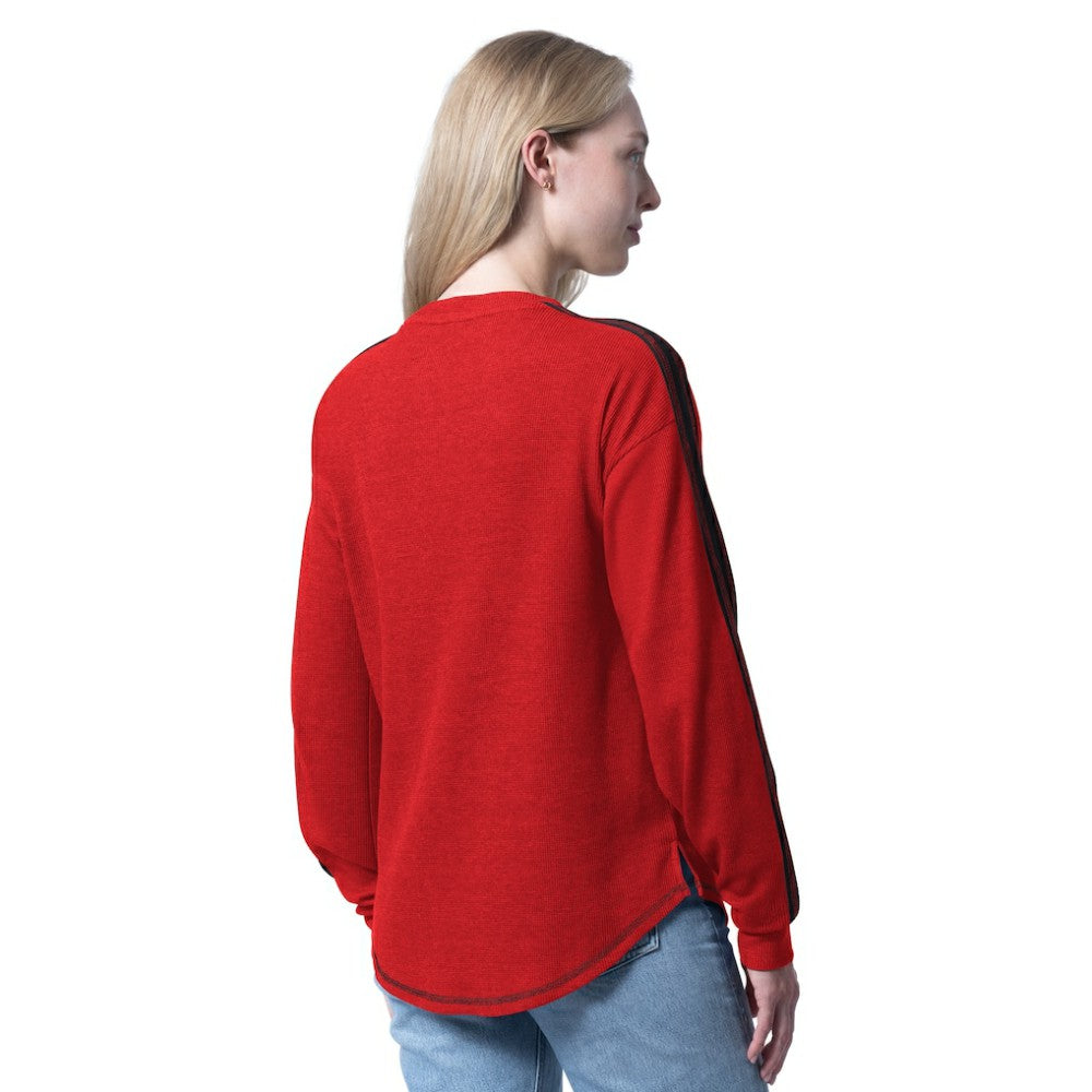 Chicago Blackhawks G-III 4Her by Carl Banks Women's Advantage Thermal Long-Sleeve Tri-Blend T-Shirt - Red T-shirts