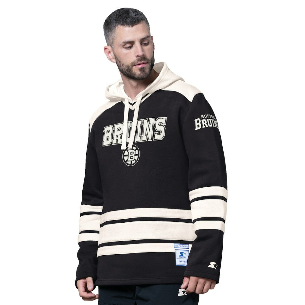 Boston Bruins Starter Slapshot Fashion Hoodie - Black Hoodies