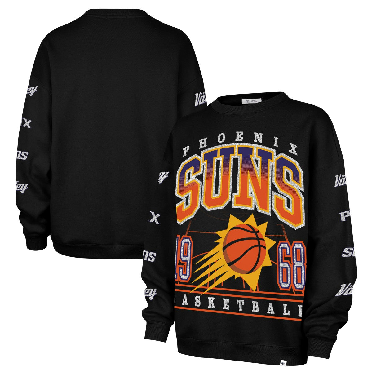 Phoenix Suns '47 Women's 2025/26 City Edition Go Big Oversized Sweatshirt - Black on sale