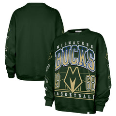 Milwaukee Bucks '47 Women's 2025/26 City Edition Go Big Oversized Sweatshirt - Hunter Green for sale