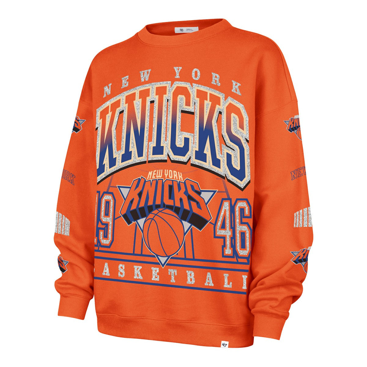 New York Knicks '47 Women's 2025/26 City Edition Go Big Oversized Sweatshirt - Orange on sale