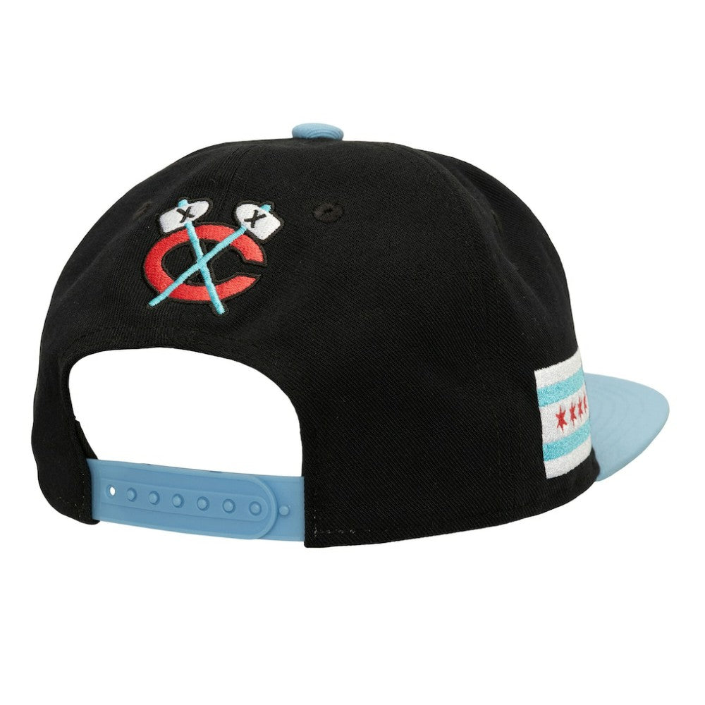 Chicago Blackhawks Mitchell & Ness Core Team Special Snapback Hat - Black Hats
