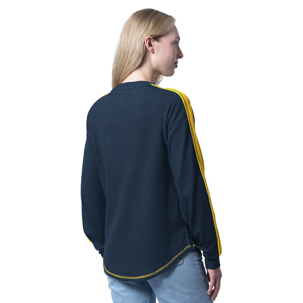 Denver Nuggets G-III 4Her by Carl Banks Women's Advantage Tri-Blend Long Sleeve T-Shirt sale - Navy cheap