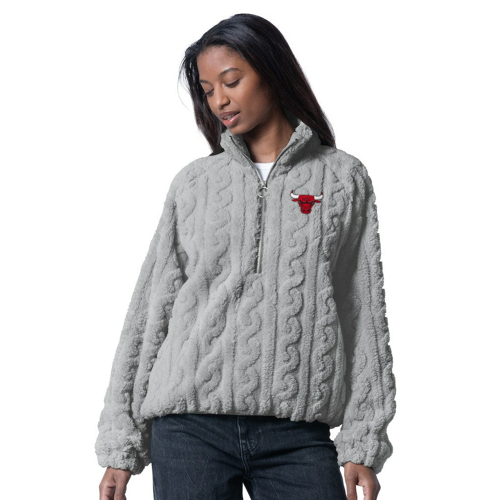 Chicago Bulls G-III 4Her by Carl Banks Women's Champ Half-Zip Pullover - Gray discount