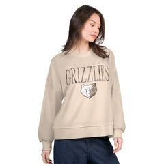 Memphis Grizzlies G-III 4Her by Carl Banks Women's Oversized Vet II Sweatshirt - Natural shop