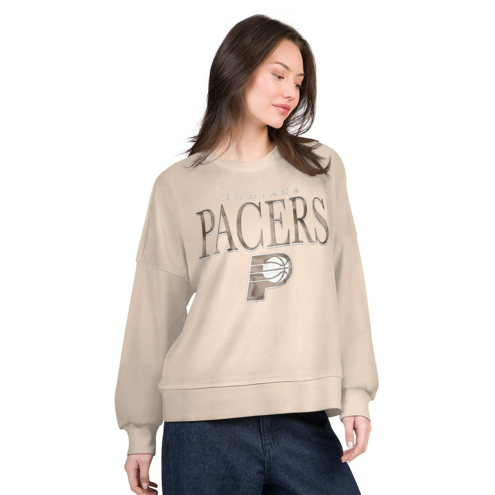 Indiana Pacers G-III 4Her by Carl Banks Women's Oversized Vet II Sweatshirt - Natural shop
