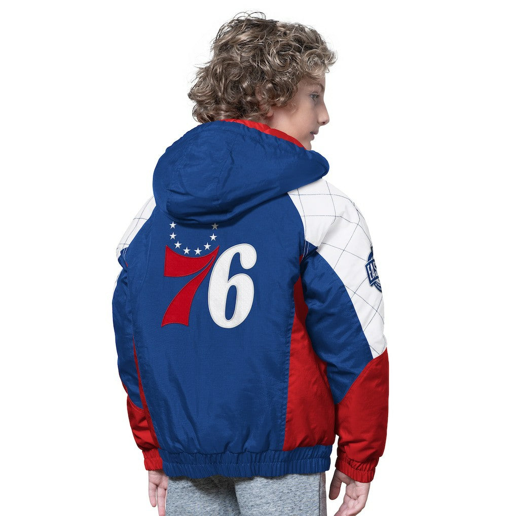 Philadelphia 76ers Starter Youth All Time Pro Jr. Full-Zip Hoodie Jacket - Royal/Red shop