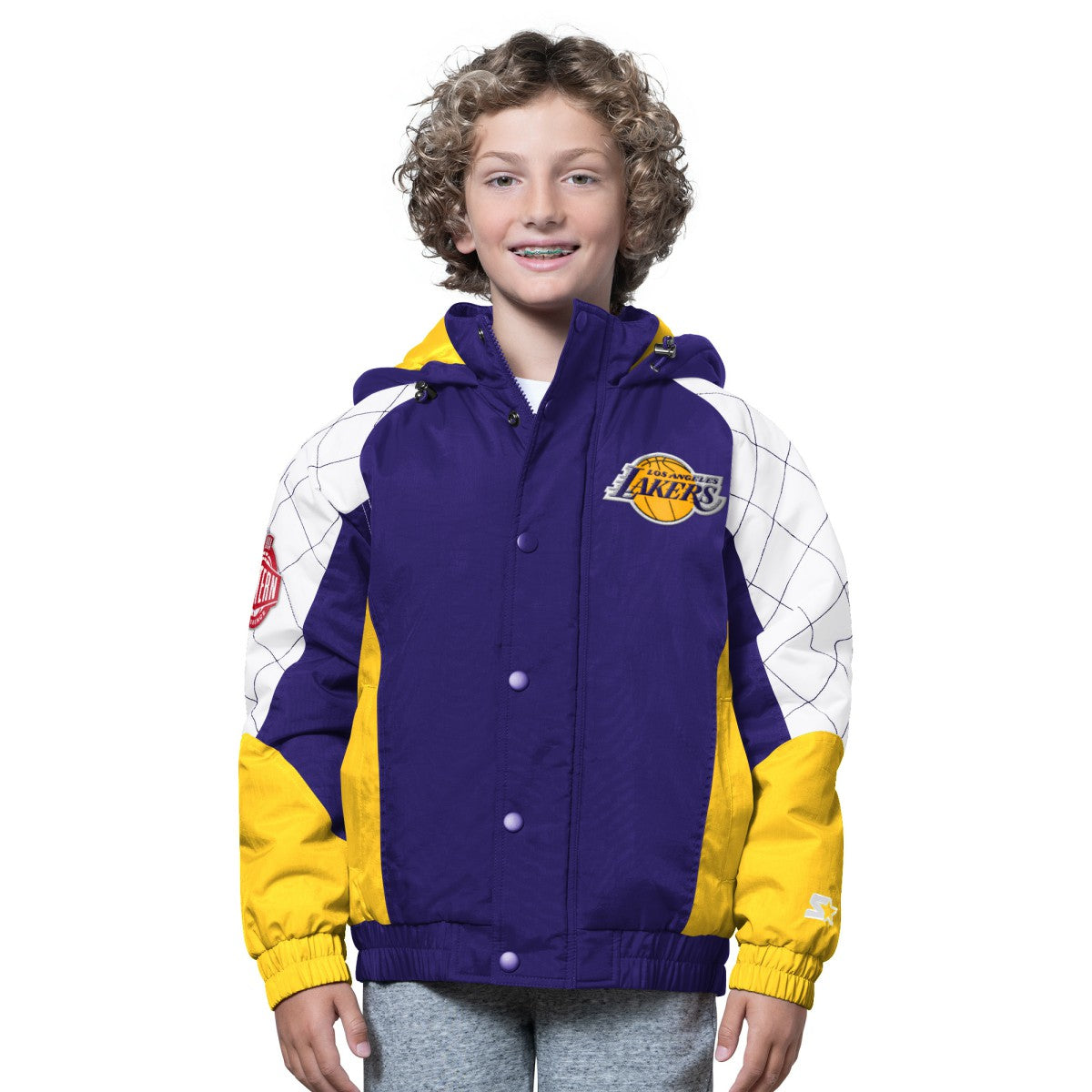 Los Angeles Lakers Starter Youth All Time Pro Jr. Full-Zip Hoodie Jacket - Purple/Gold online