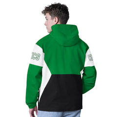 Boston Celtics G-III Sports by Carl Banks Tailgate Half-Zip Hoodie - Kelly Green/Black cheap