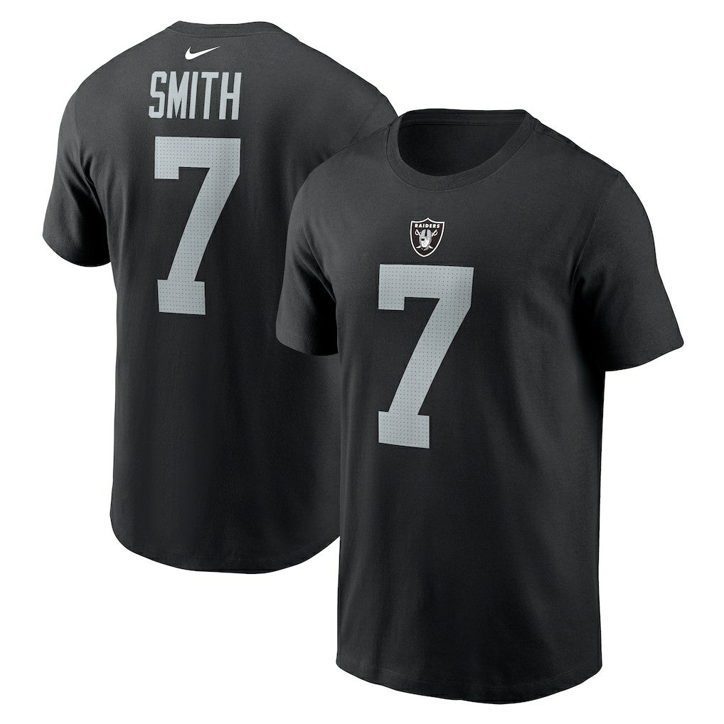 Geno Smith Las Vegas Raiders Name & Number T-Shirt - Black for sale