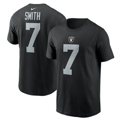 Geno Smith Las Vegas Raiders Name & Number T-Shirt - Black for sale