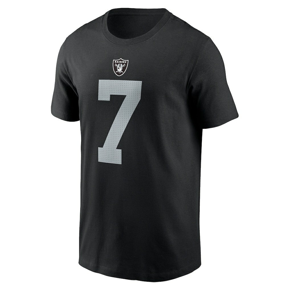 Geno Smith Las Vegas Raiders Name & Number T-Shirt - Black for sale