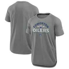 Edmonton Oilers Fanatics 2025 Stanley Cup Playoffs Authentic Pro Rink Performance T-Shirt - Heather Gray T-shirts