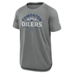 Edmonton Oilers Fanatics 2025 Stanley Cup Playoffs Authentic Pro Rink Performance T-Shirt - Heather Gray T-shirts