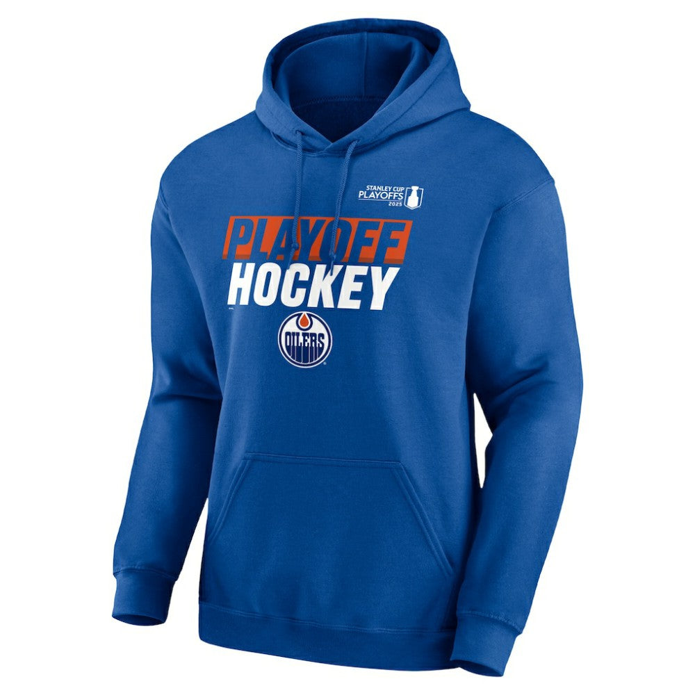 Edmonton Oilers Fanatics 2025 Stanley Cup Playoffs Breakout Fleece Pullover Hoodie - Royal Hoodies