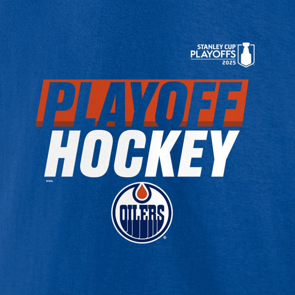 Edmonton Oilers Fanatics 2025 Stanley Cup Playoffs Breakout Fleece Pullover Hoodie - Royal Hoodies