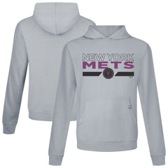 New York Mets Levelwear City Connect Relay No Hitter Pullover Hoodie Gray