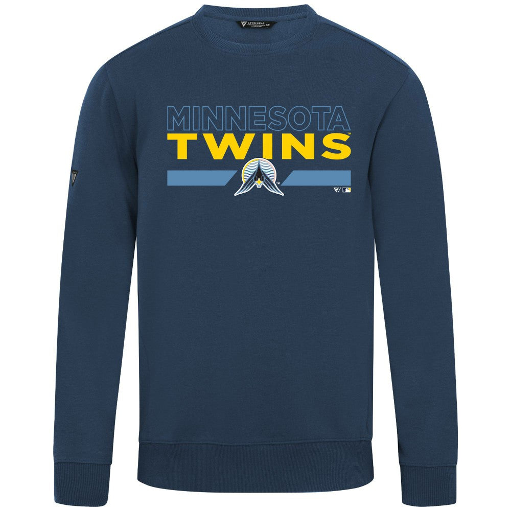 Minnesota Twins Levelwear City Connect Zane No Hitter Pullover Sweatshirt Navy
