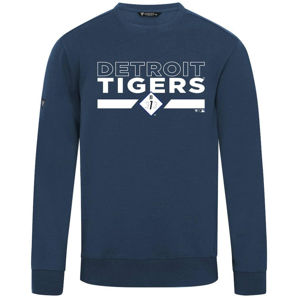 Detroit Tigers Levelwear City Connect Zane No Hitter Pullover Sweatshirt Navy