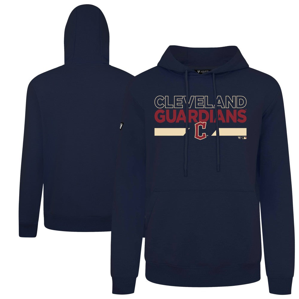 Cleveland Guardians Levelwear City Connect Podium No Hitter Pullover Hoodie Navy