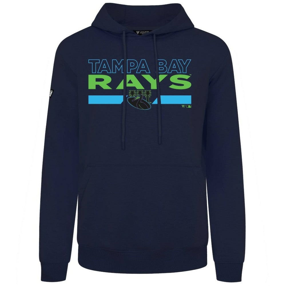 Tampa Bay Rays Levelwear City Connect Podium No Hitter Pullover Hoodie Navy