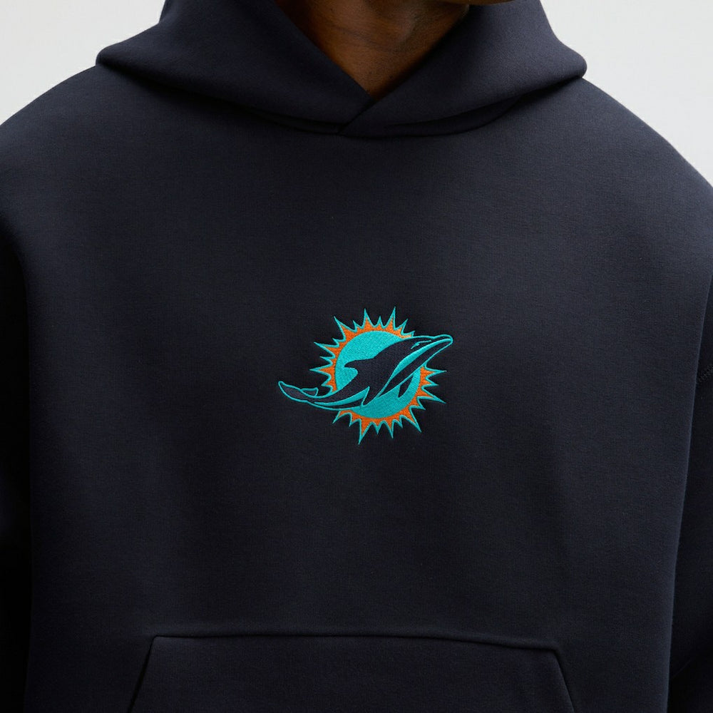 Miami Dolphins 2025 Rivalries Collection Oversized Tech Fleece Hoodie - Pitch Blue on sale