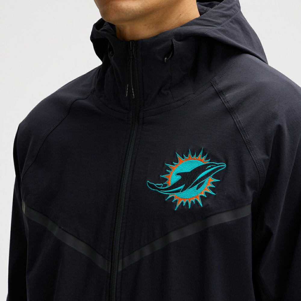 Miami Dolphins 2025 Rivalries Collection Tech Raglan Full-Zip Jacket - Pitch Blue cheap
