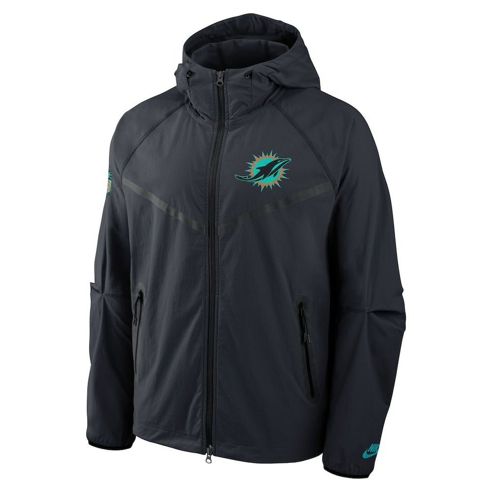 Miami Dolphins 2025 Rivalries Collection Tech Raglan Full-Zip Jacket - Pitch Blue cheap