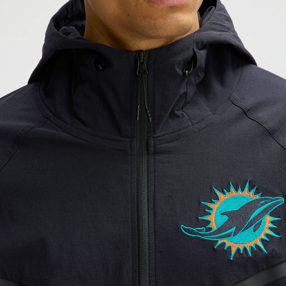 Miami Dolphins 2025 Rivalries Collection Tech Raglan Full-Zip Jacket - Pitch Blue cheap
