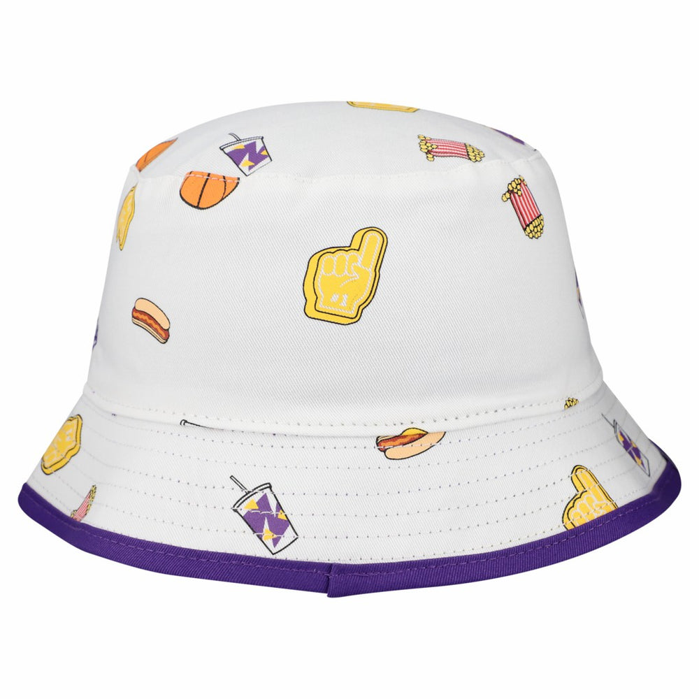 Los Angeles Lakers Team Cheer Reversible Bucket Hat - White discount