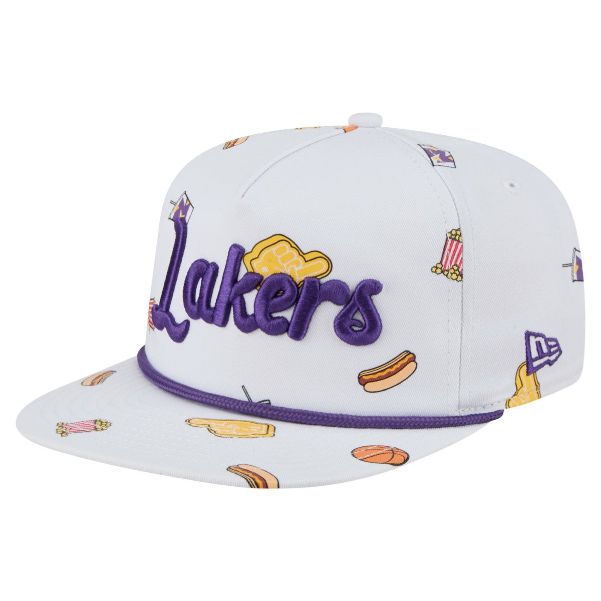 Los Angeles Lakers Team Cheer Rope 19TWENTY Adjustable Hat - White sale
