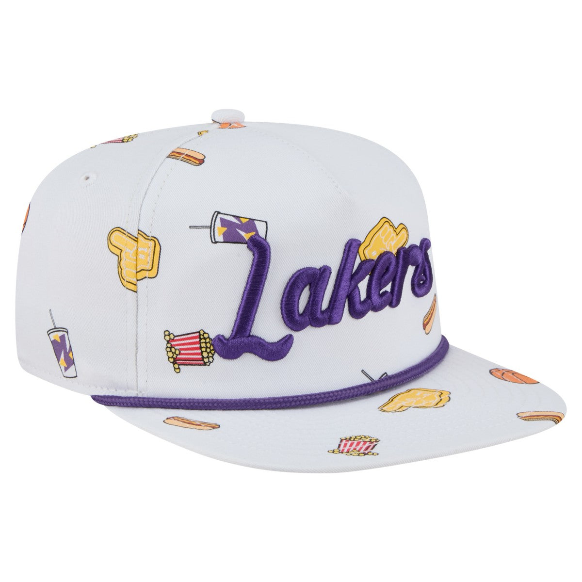 Los Angeles Lakers Team Cheer Rope 19TWENTY Adjustable Hat - White sale
