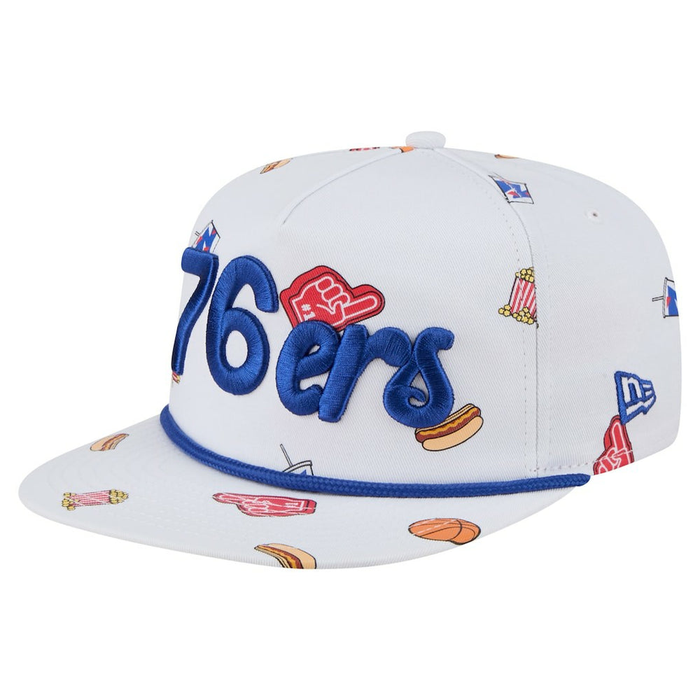 Philadelphia 76ers Team Cheer Rope 19TWENTY Adjustable Hat - White sale