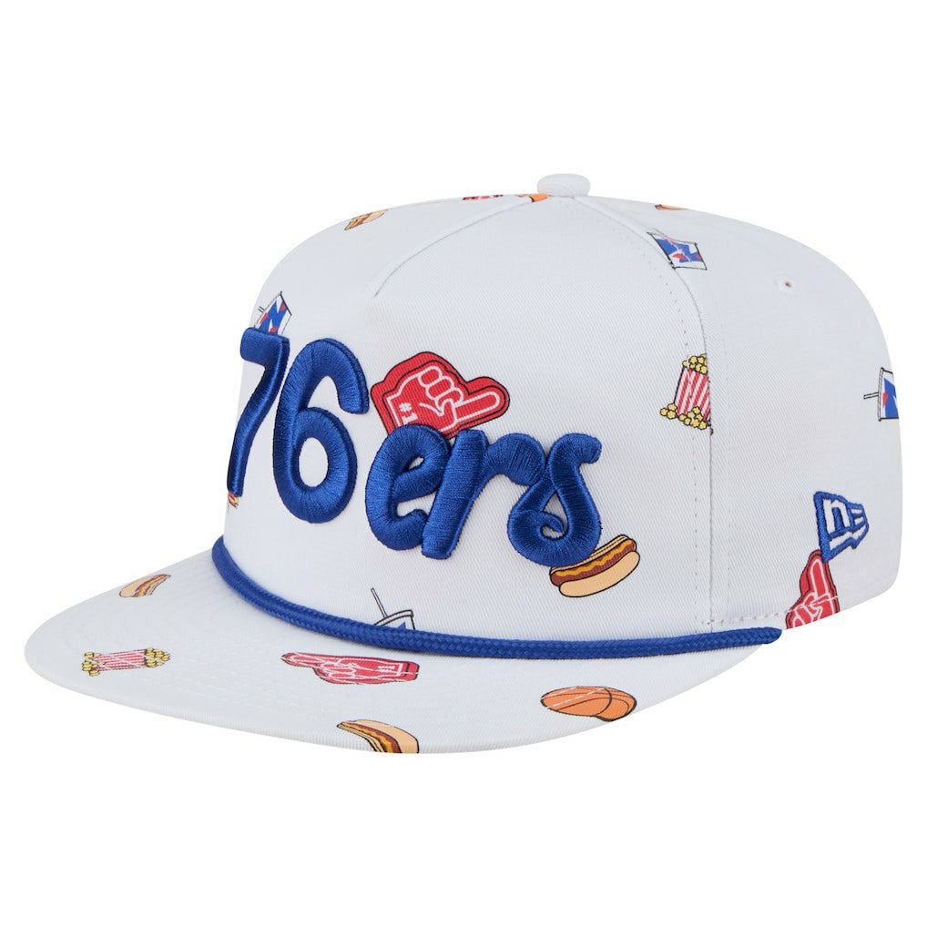 Philadelphia 76ers Team Cheer Rope 19TWENTY Adjustable Hat - White sale