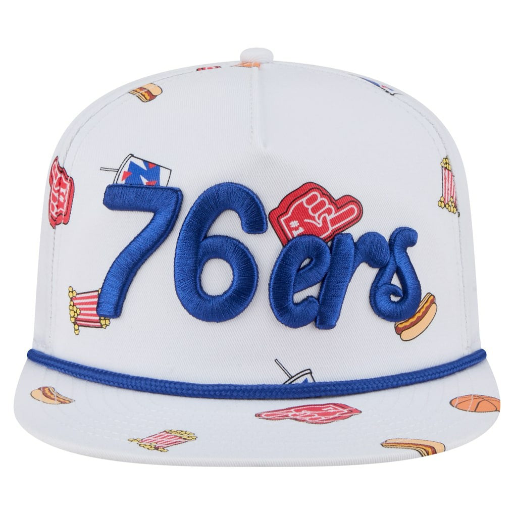 Philadelphia 76ers Team Cheer Rope 19TWENTY Adjustable Hat - White sale
