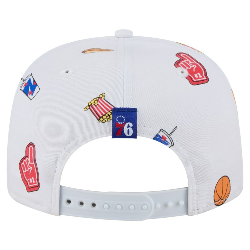 Philadelphia 76ers Team Cheer Rope 19TWENTY Adjustable Hat - White sale