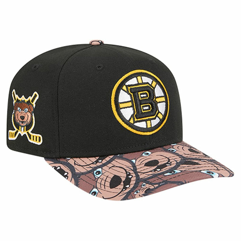 Boston Bruins New Era Mascot Visor 9SEVENTY Adjustable Hat - Black Hats