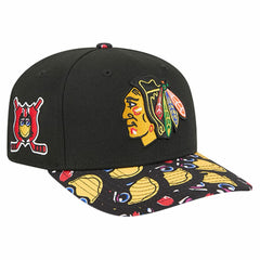 Chicago Blackhawks New Era Mascot Visor 9SEVENTY Adjustable Hat - Black Hats
