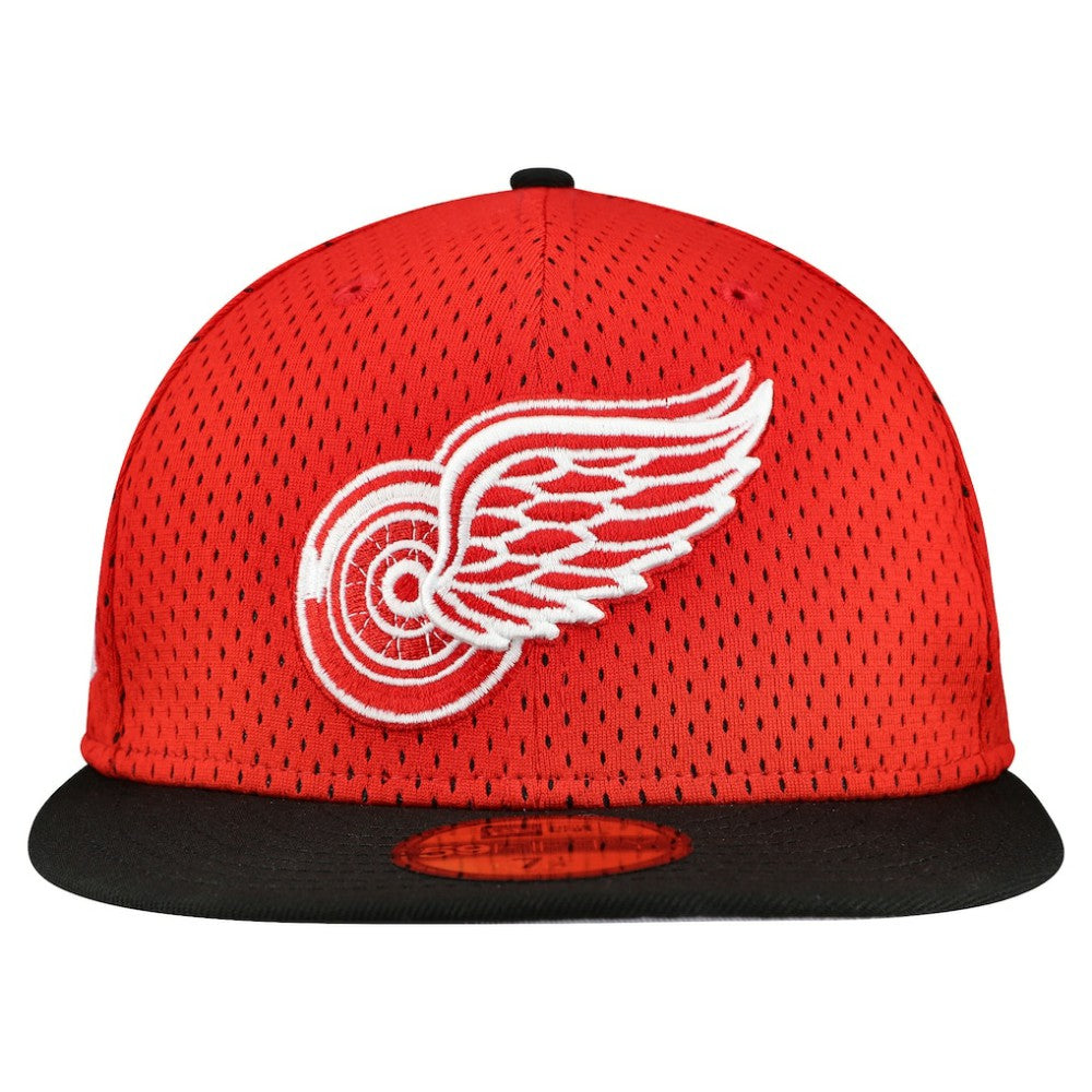 Detroit Red Wings New Era Mesh Crown Two-Tone 59FIFTY Fitted Hat - Red/Black Hats