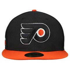 Philadelphia Flyers New Era Mesh Crown Two-Tone 59FIFTY Fitted Hat - Black/Orange Hats