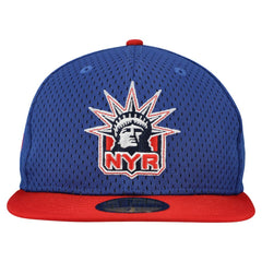 New York Rangers New Era Mesh Crown Two-Tone 59FIFTY Fitted Hat - Blue/Red Hats