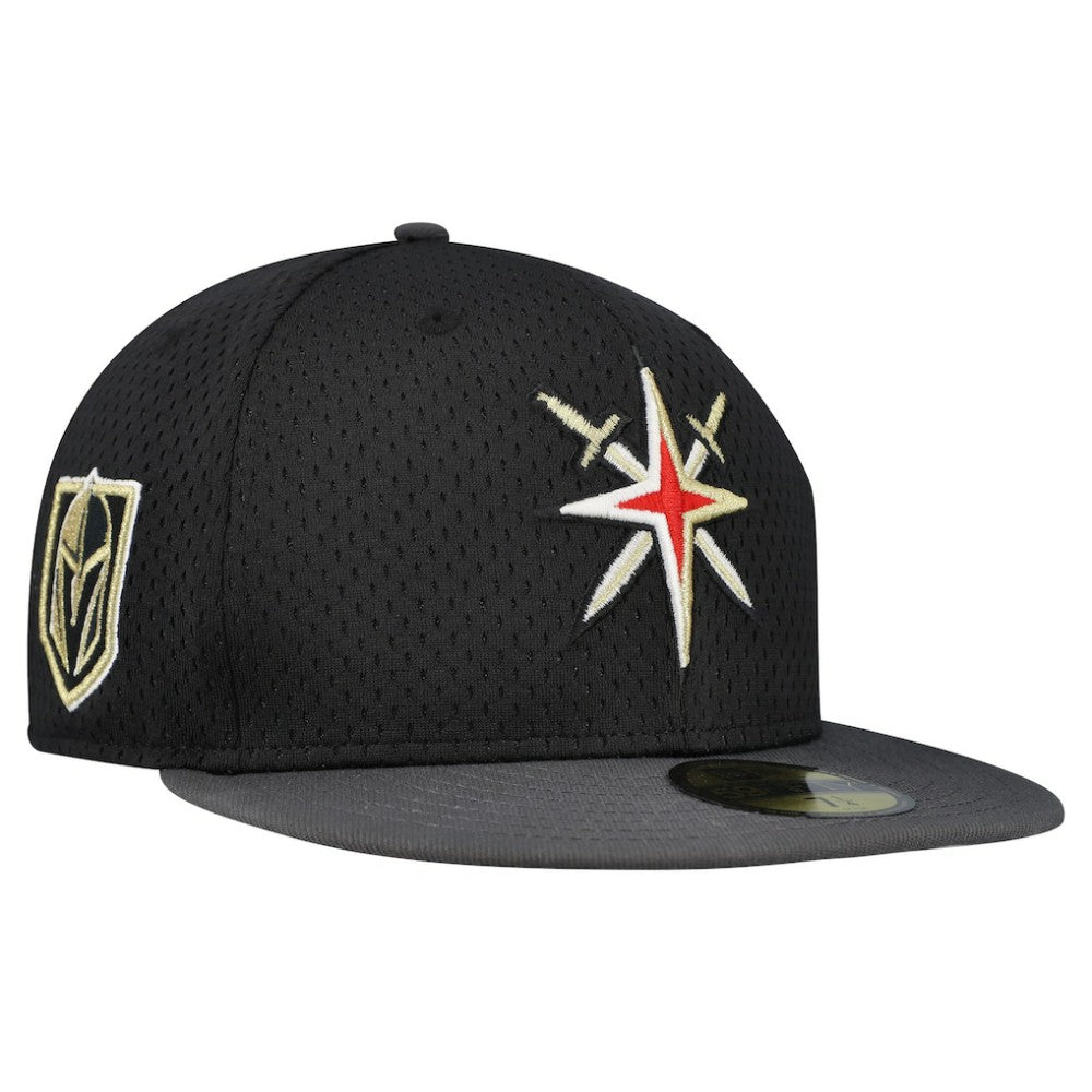 Vegas Golden Knights New Era Mesh Crown Two-Tone 59FIFTY Fitted Hat - Black/Gray Hats