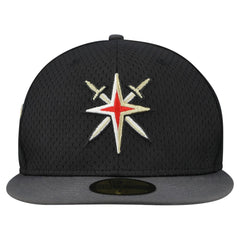 Vegas Golden Knights New Era Mesh Crown Two-Tone 59FIFTY Fitted Hat - Black/Gray Hats