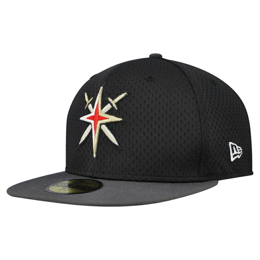 Vegas Golden Knights New Era Mesh Crown Two-Tone 59FIFTY Fitted Hat - Black/Gray Hats