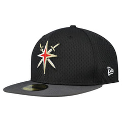 Vegas Golden Knights New Era Mesh Crown Two-Tone 59FIFTY Fitted Hat - Black/Gray Hats